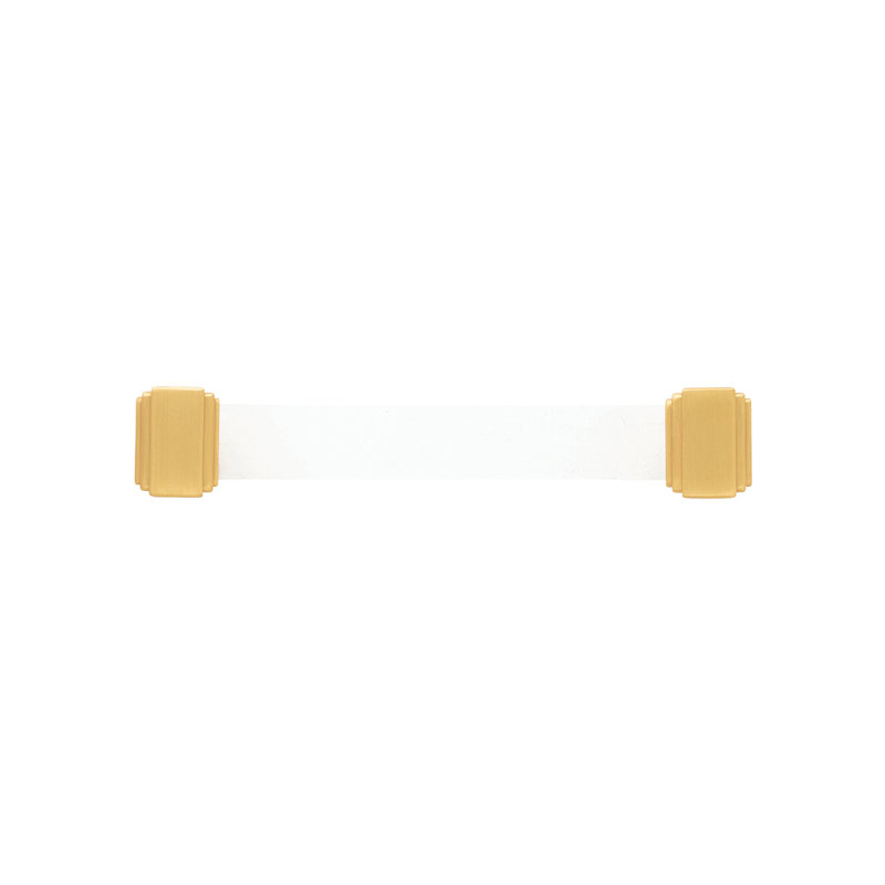 Belleclaire Bar / Handle Pull, Brushed Golden Brass, 5 1/16"