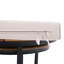 Canapé modulaire de patio avec teinture - Coussins et tissu beige - Table basse d'extérieur en bois confortable