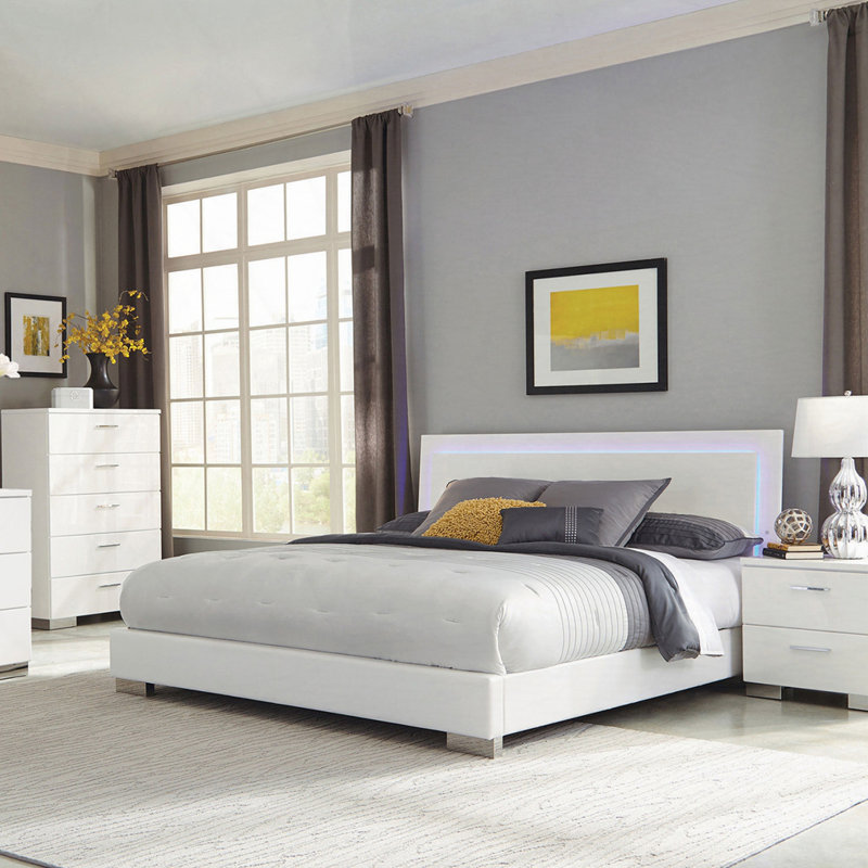 White High Gloss 2-Drawer Nightstand