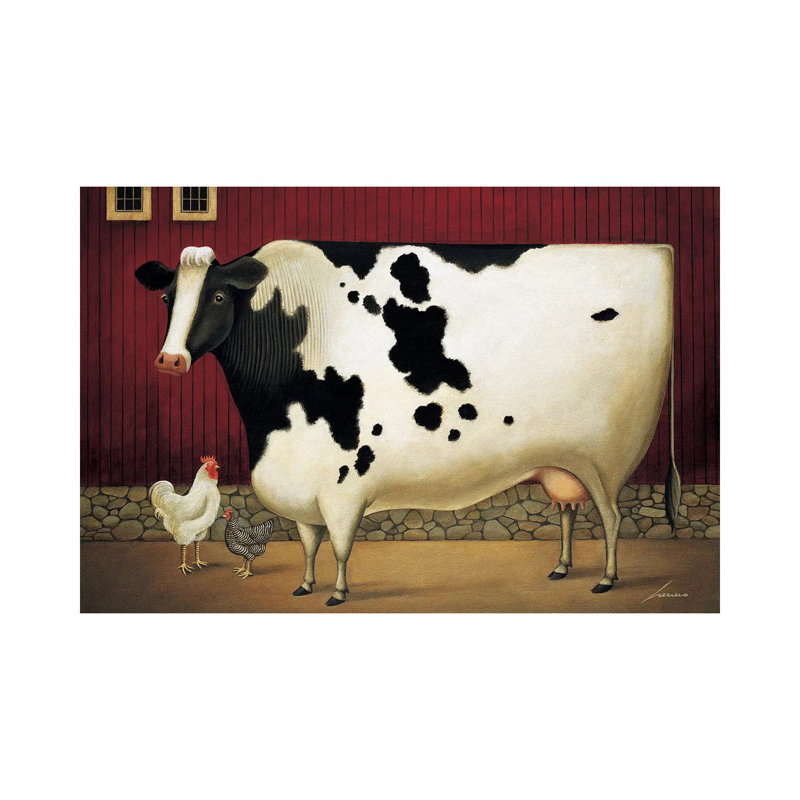 Mrs Oleary's Cow by Lowell Herrero - Wrapped Canvas Gallery-Wrapped Canvas Giclée, 66.04 cm H x 45.72 cm W x 1.91 cm D