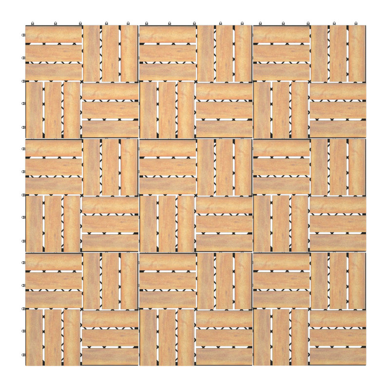 Nalani 30cm x 30cm Wood Mosaic Tile in Nature