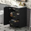 Meuble-lavabo moderne 24 po avec lavabo - petite armoire, 2 tiroirs, porte à fermeture en douceur, lavabo sous plan, contreplaqué