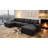 Anchoretta 134" Wide Reversible Modular Sectional with Ottoman-225983073