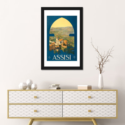 Affiche de voyage Assise par Studio W - Estampe numérique sur toile tendue avec châssis