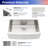 33'' L Single Bowl Stainless Steel Kitchen Sink
