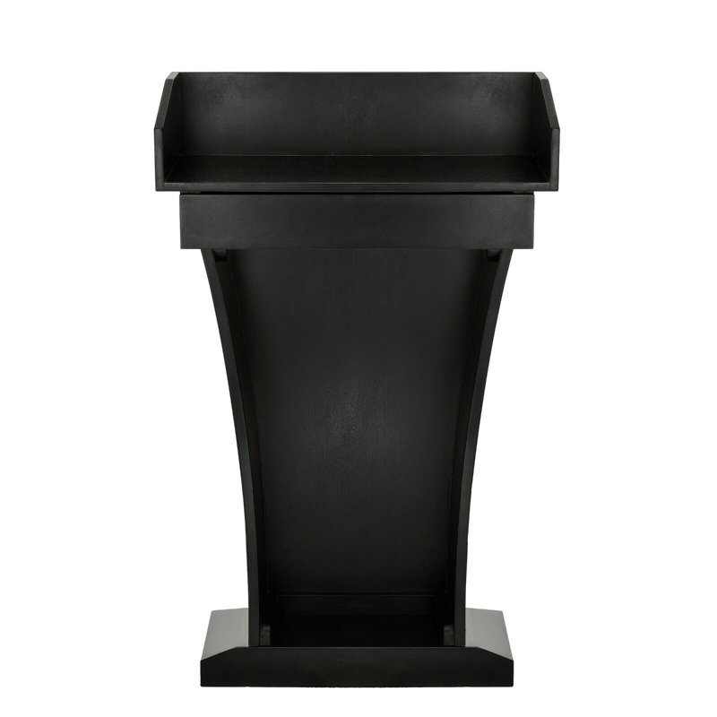 Support d'enceinte avec tiroir Wood Podium, Noir