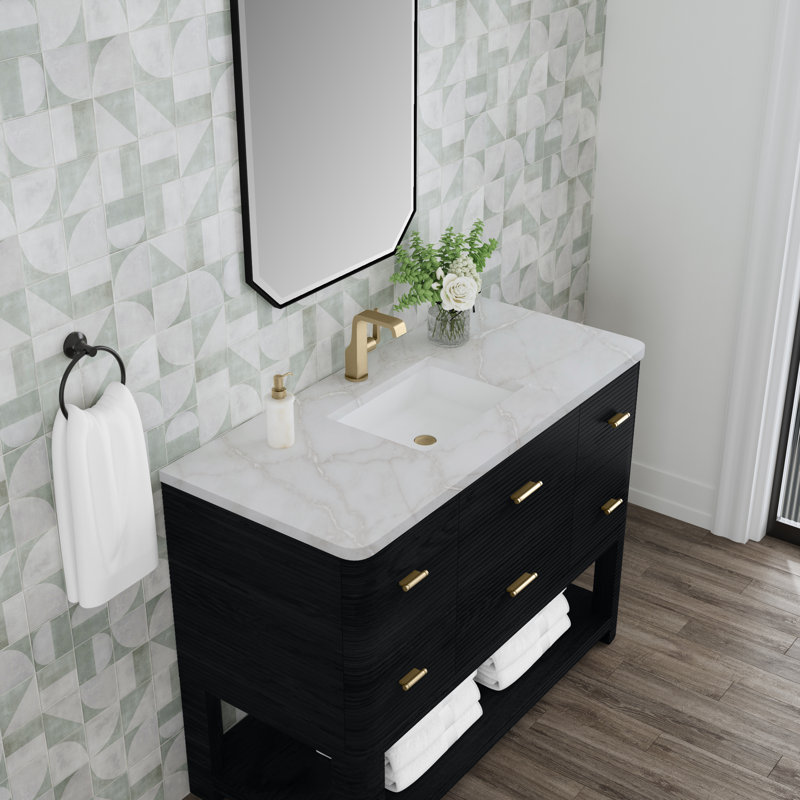 Lucian 48'' W Single Vanity, Victorian Silver Silestone