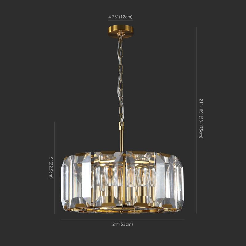 Lustre en verre Ellcey Symone