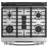 GE Profile™ 30" Smart Slide-In Front-Control Gas Fingerprint Resistant Range with No Preheat Air Fry-50784406