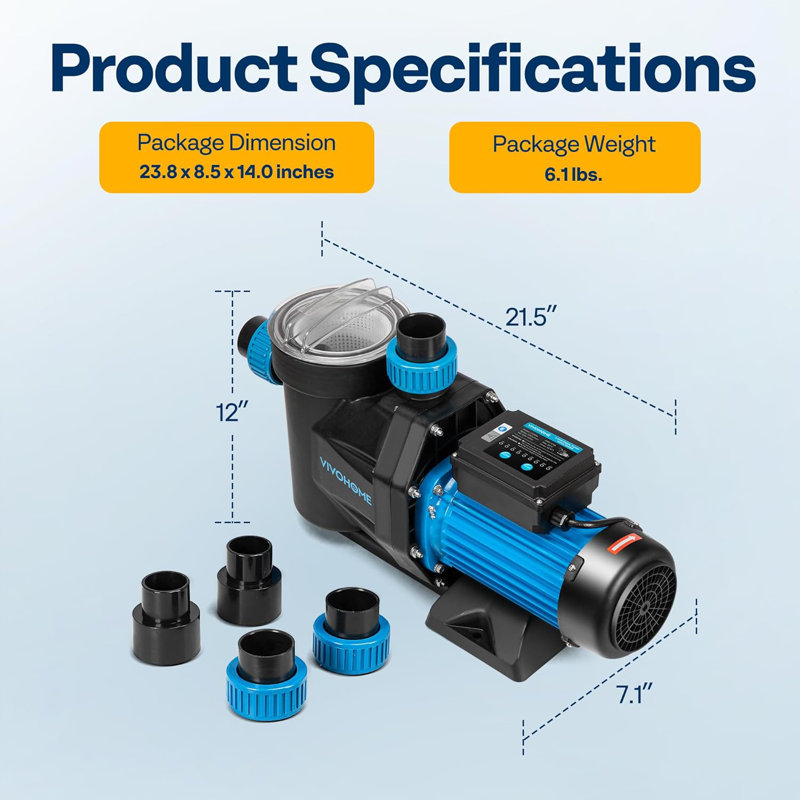 2HP Self Primming Swimming Pool Pump with Timer