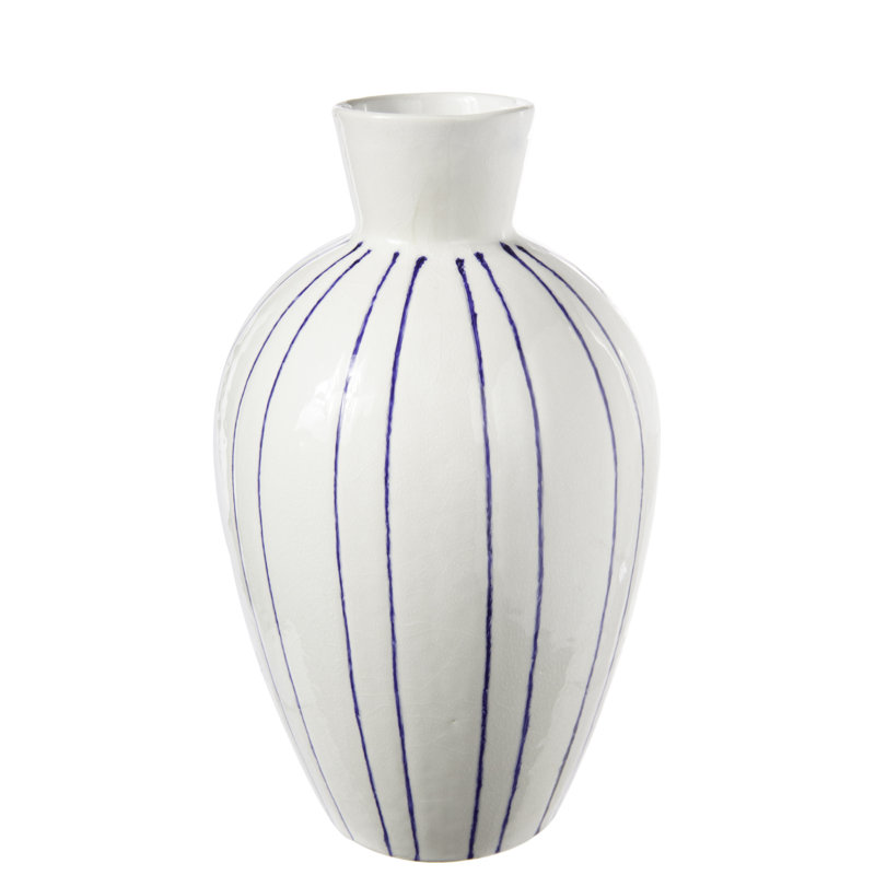 Vase de table en céramique Ireri, H 10,75 po x l 6 po x p 6 po