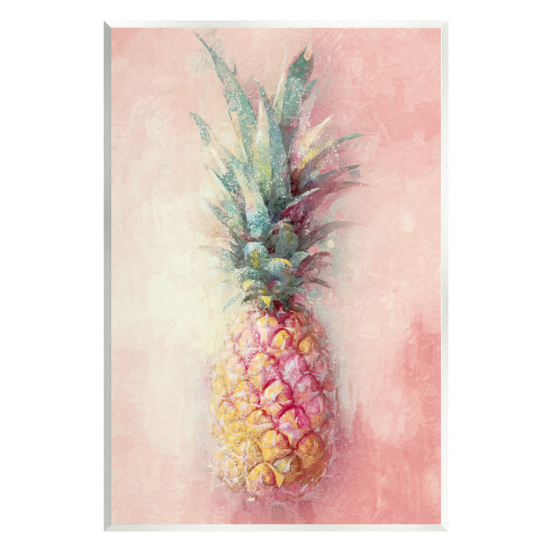 Az-986, reproduction encadrée «Tropical Glam Pineapple» par Ziwei Li, H 19 po x l 13 po x P 0,5 po