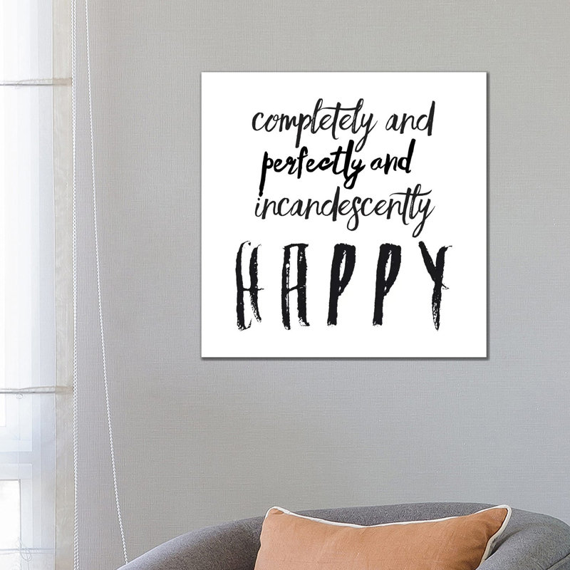 Happy by Honeymoon Hotel - Wrapped Canvas Print, 66.04 cm H x 66.04 cm W x 1.91 cm D