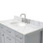 Meuble-lavabo simple 42 po avec plateau en marbre de Carrare Aberdeenshire-85364212