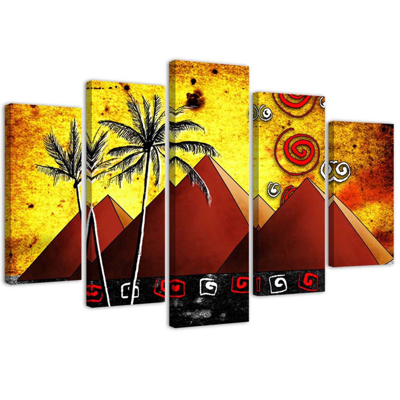 Egyptian Pyramids, Africa - Wrapped Canvas Print, 100cm H x 200cm W