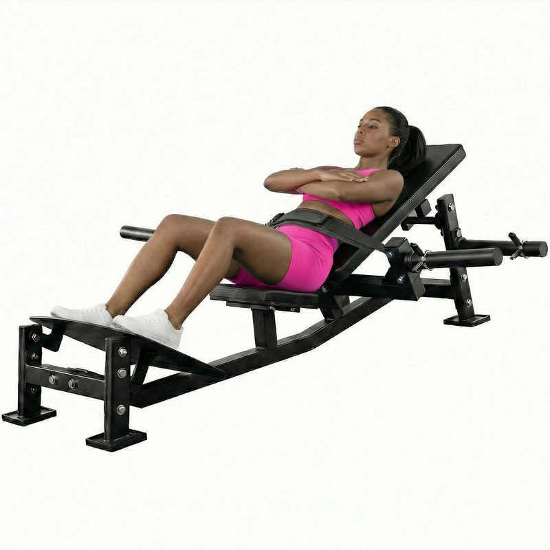 Machine de pont réglable pour la poussée et la glande de la hanche - capacité de 630 lb, support de poids, pour plaques de 2 po