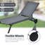 Chaise longue simple inclinable 76 po Dessaure