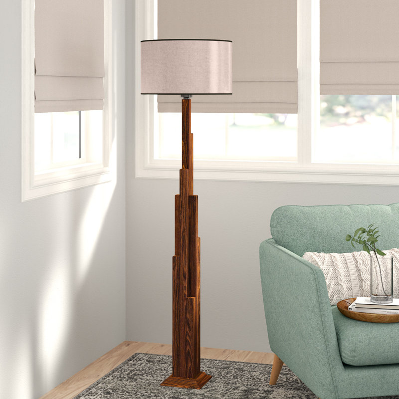 Thermia 160cm Brown Novelty Floor Lamp, Beige