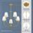 Billet 5-Light Chandelier with Fabric Shades-100090070