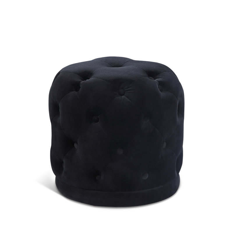 Repose-pieds de 18 po Olivios, Velours noir