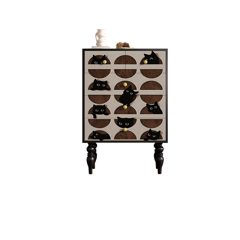 Commode d'appoint style japonais en bois massif