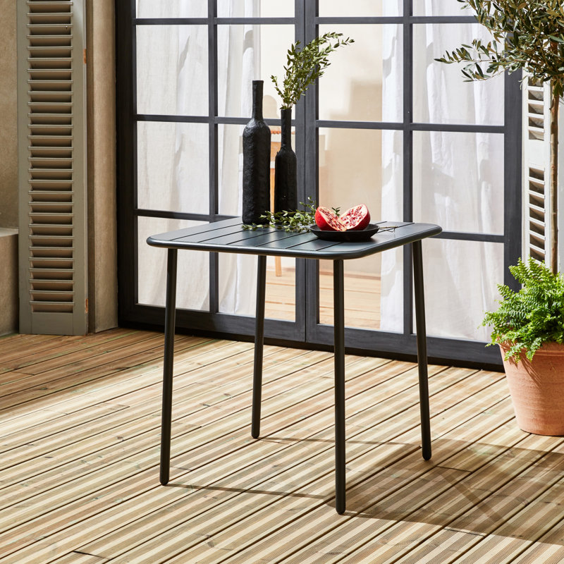 Pyrros Metal Dining Table, Anthracite