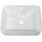 19“W x 15"D White Ceramic Rectangular Vessel Bathroom Sink with Faucet Hole