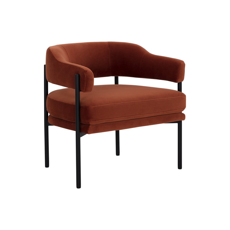Lounge Chair, Orange Polyester