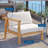 Muret Teak Left-Arm Patio Chair with Cushions