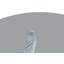 Table basse ronde artistique en forme de X. Verre trempé gris fumé + base en panneau de fibres à densité moyenne à motif de marbre bulgari blanc, table basse de salon luxueuse et légère.