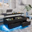 Chappa Lift Top Coffee Table with Multifunctional RGB LED Lights, Hidden Compartment and Drawers-882258392
