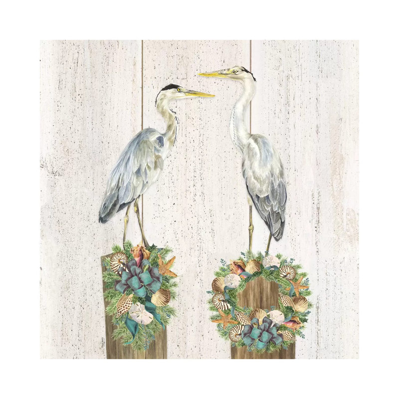 Christmas On The Coast Aqua I by Tara Reed - Wrapped Canvas Gallery-Wrapped Canvas Giclée, 66.04cm H x 66.04cm W x 1.905cm D