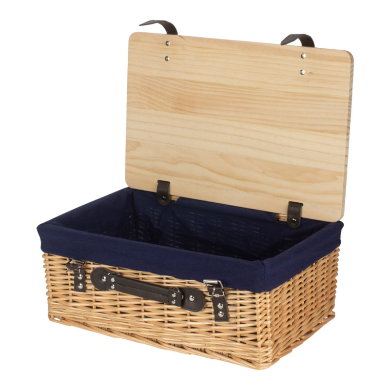 Fleur De Lis Living Wicker Decorative Basket, 15cm H x 36cm W x 25cm D