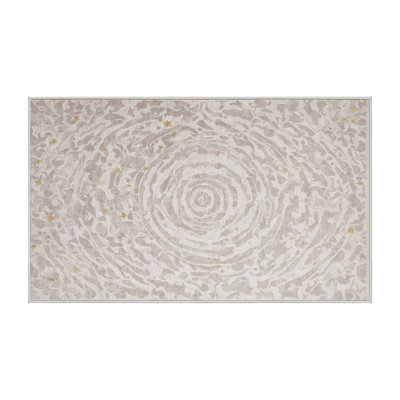 Tapis beige lavable à la machine