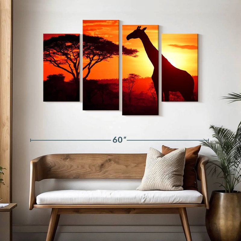 Brampt Silhouetted African Giraffe