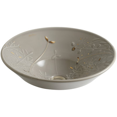 Gilded Meadow™ Ceramic Circular Vessel Bathroom Sink