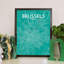 Brussels City Map - No Frame Print-1801248008