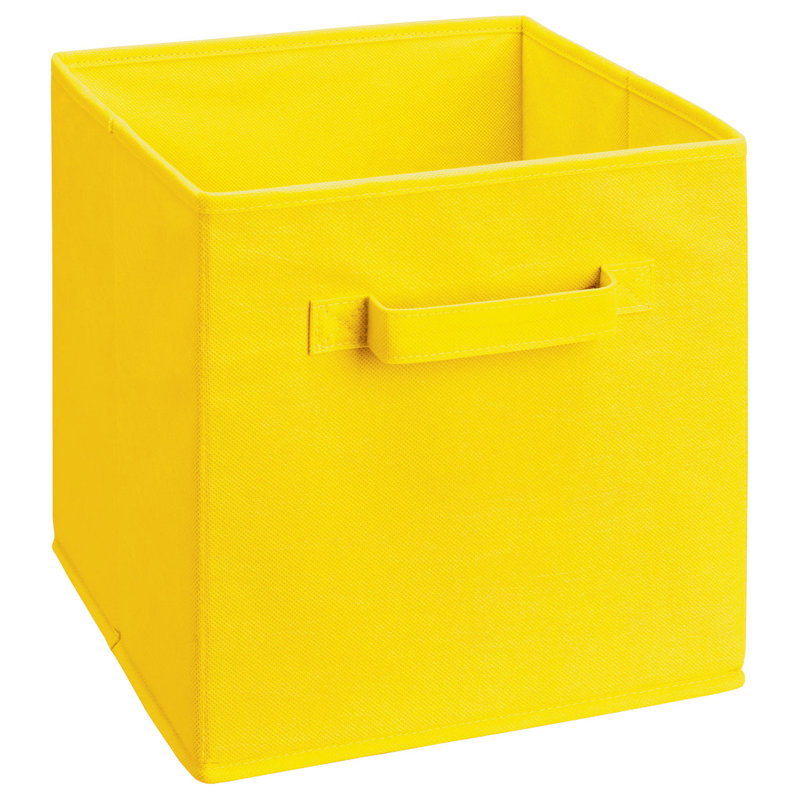 Closetmaid Cubeicals 28cm Fabric Cube Organisers with Handle, Yellow