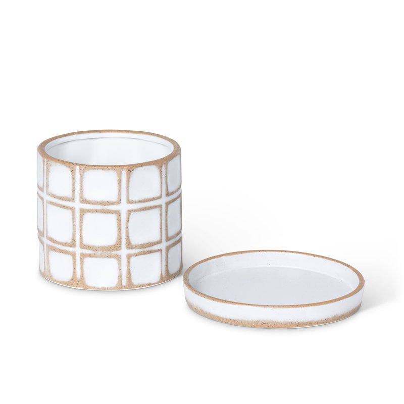 Pot en céramique avec soucoupe Harmony, H 6 po x l 7,5 po x P 7,5 po