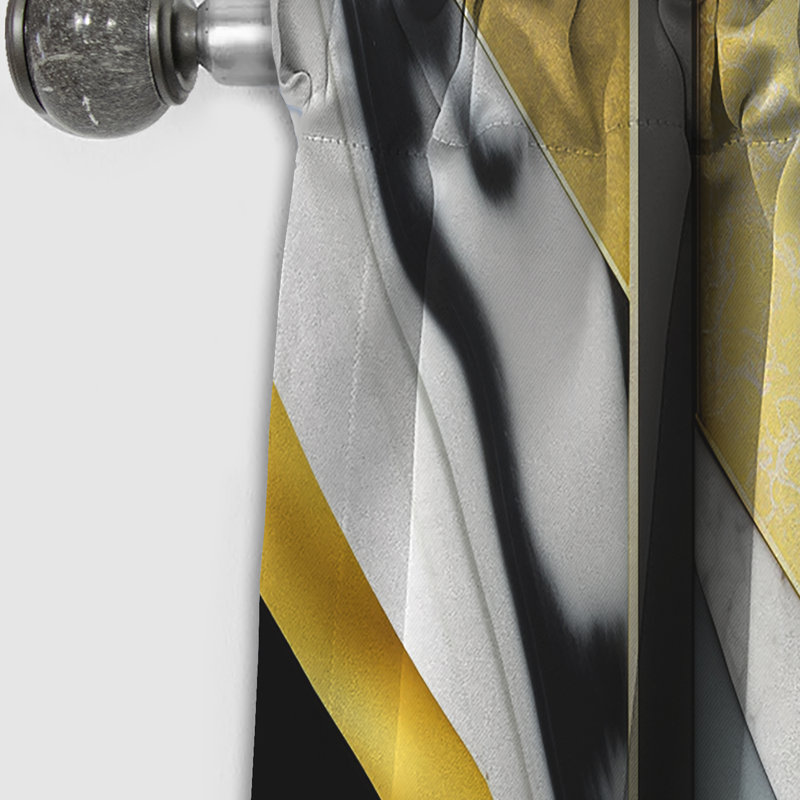 Heatherton - Abstract Marble Marble Blackout Curtain - 1 Panels, 52" W x 108" L