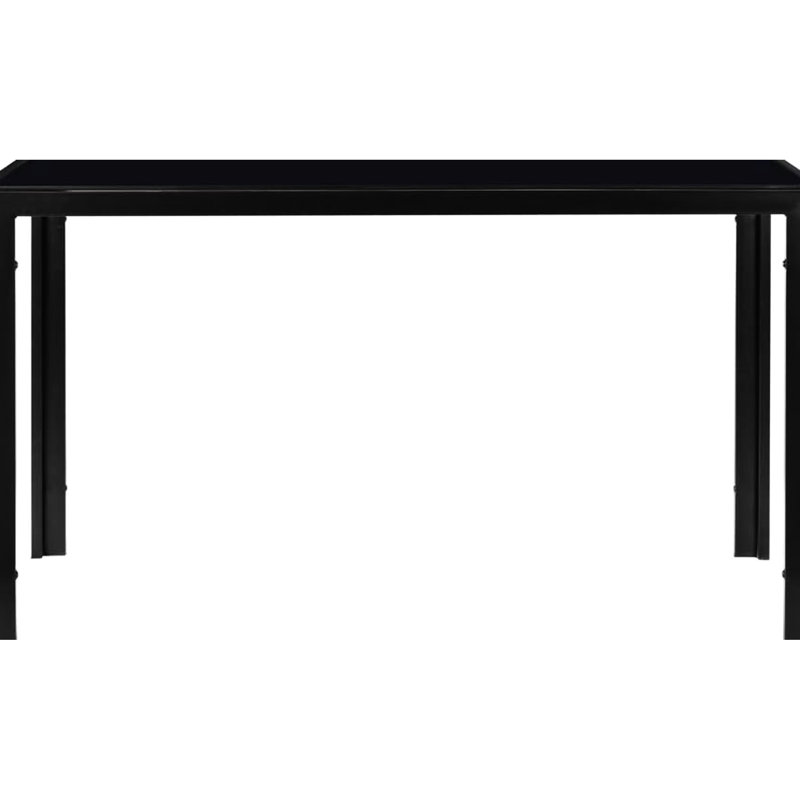 Elegant Dining Table With Glass Top - Metal, 29.01 In. High Modern Rectangular Strong Holds 80 Lbs Load