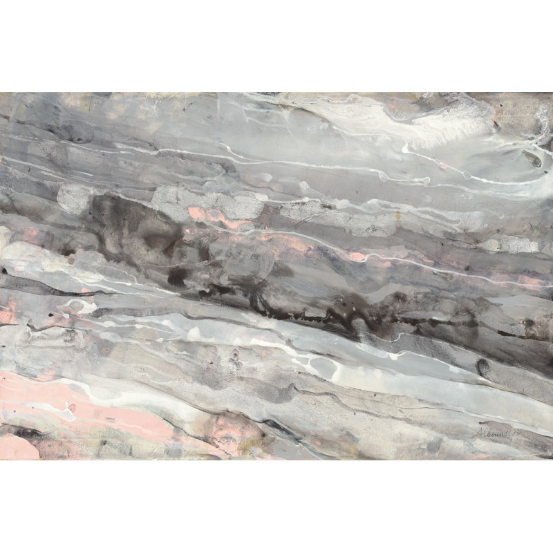Albaster Blush par Albena Hristova - peinture sur toile tendue, H 12 po x l 18 po, Non, Toile avec cadre flottant en érable
