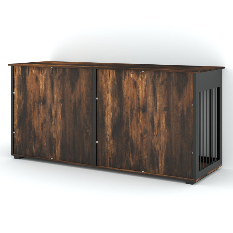 Dorilal Large Dog Crate Furniture With 2 Drawers And Divider