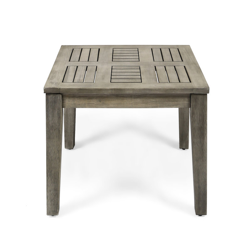 Outdoor Wood Side Table, Grey Finish, Transitional Style, 20X20x15.62, 30Lbs Weight Capacity Grey, Look For , 20"X20"X15.62",