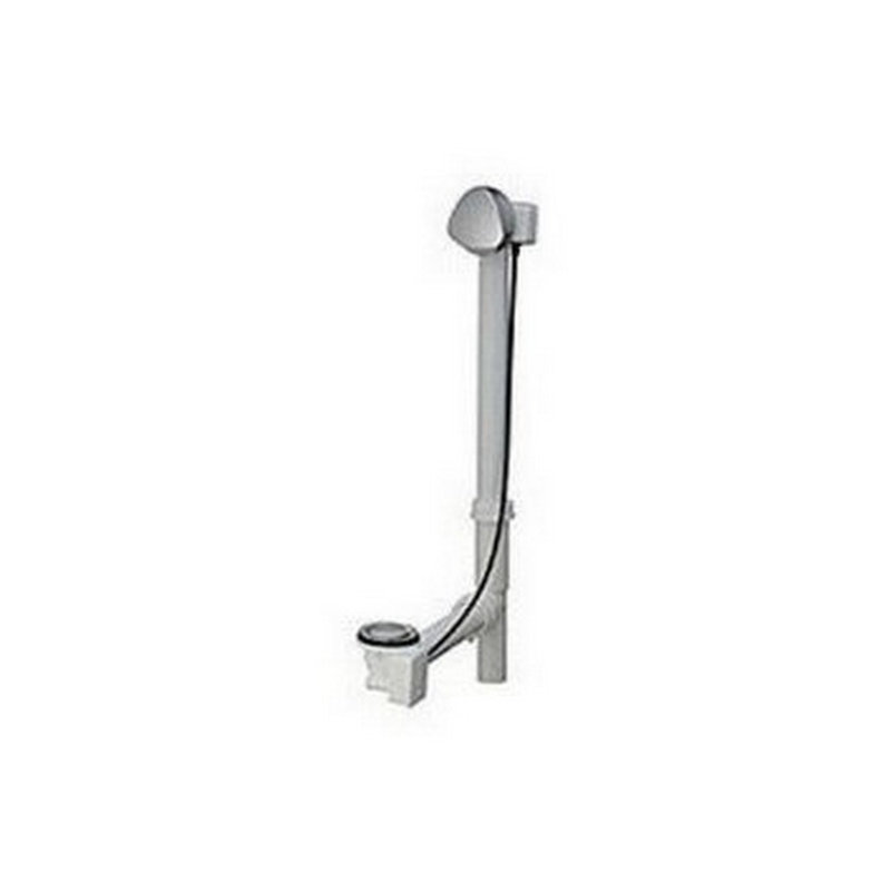 Elegant Chrome 3" Pop-Up Tub Drain with Overflow in Silver