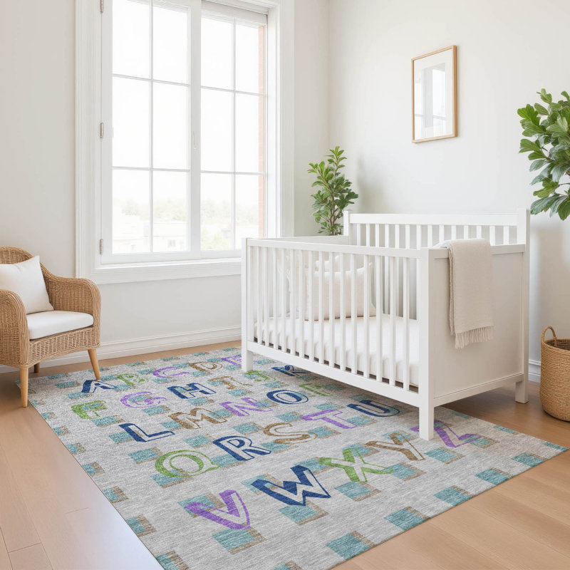 Tapis intérieur / extérieur lavable à la machine Chantille ACN2827, Étain, 5 pi x 7 pi 6 po