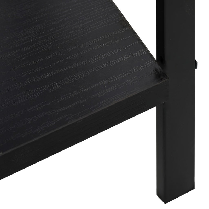 Gregory 158.5cm H x 27.6cm W Standard Bookcase, Black, Black