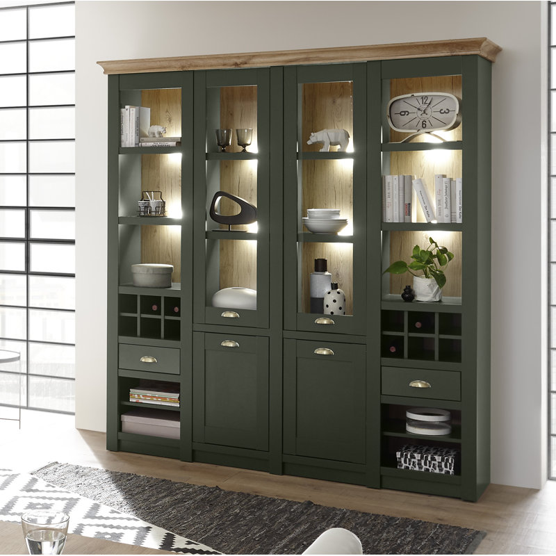 Oxford Display Cabinet, 207cm H x 194cm W x 45cm D