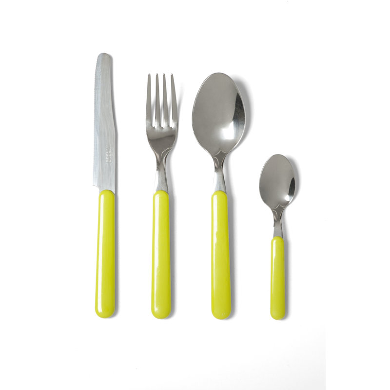 Passione Colore Fashion 24-Piece Cutlery Set, Green