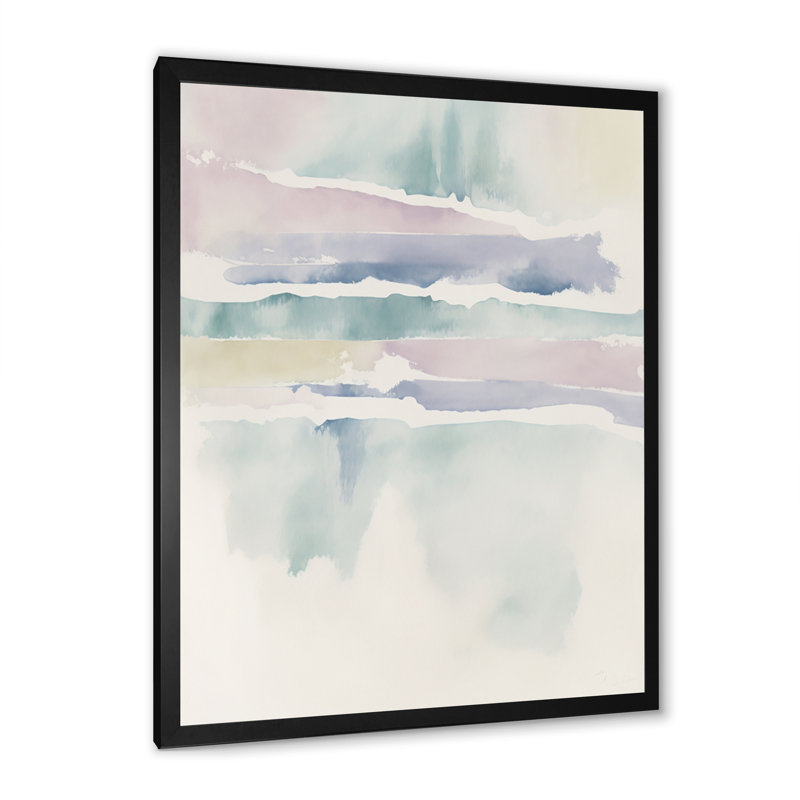 «Quietude in Mute Pastel I», reproduction sur toile, H 20 po x l 12 po x P 1 po, Impression noire sur toile encadrée